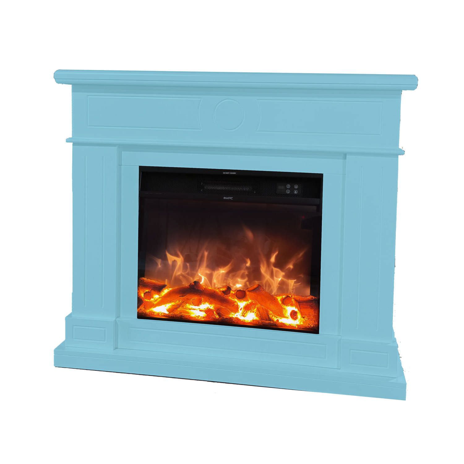 Caminetto Elettrico Lipari Turchese Design Elegante e Riscaldamento Efficiente