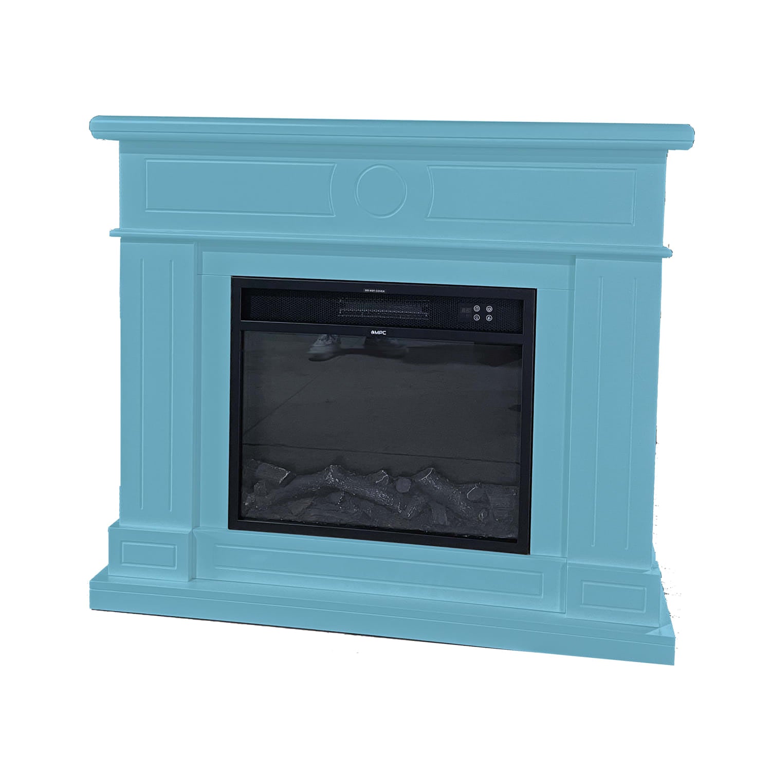 Caminetto Elettrico Lipari Turchese Design Elegante e Riscaldamento Efficiente