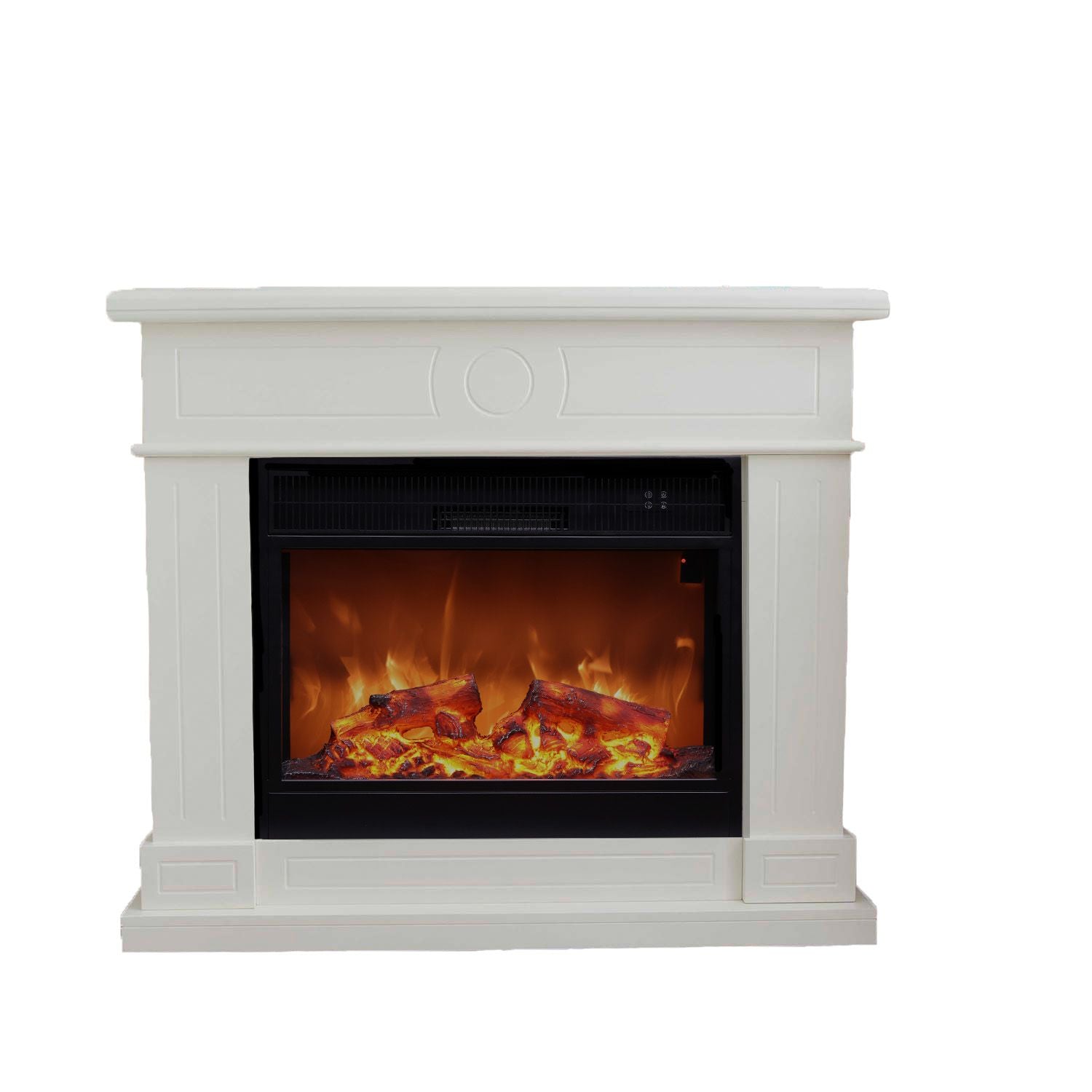 Caminetto Elettrico Bianco Xxl Con Effetto Fiamma Realistico