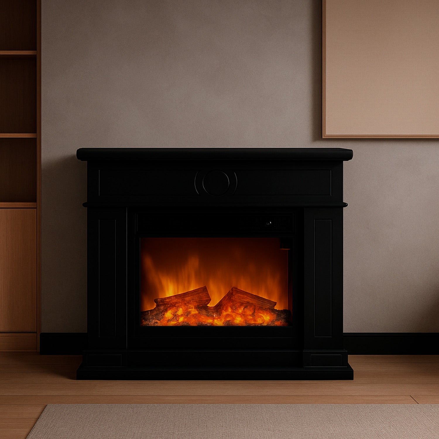 Caminetto Elettrico Nero Lipari XXL Eleganza e Comfort