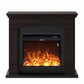 Caminetto Elettrico Wenge 1500w Con Effetto Fiamma Led
