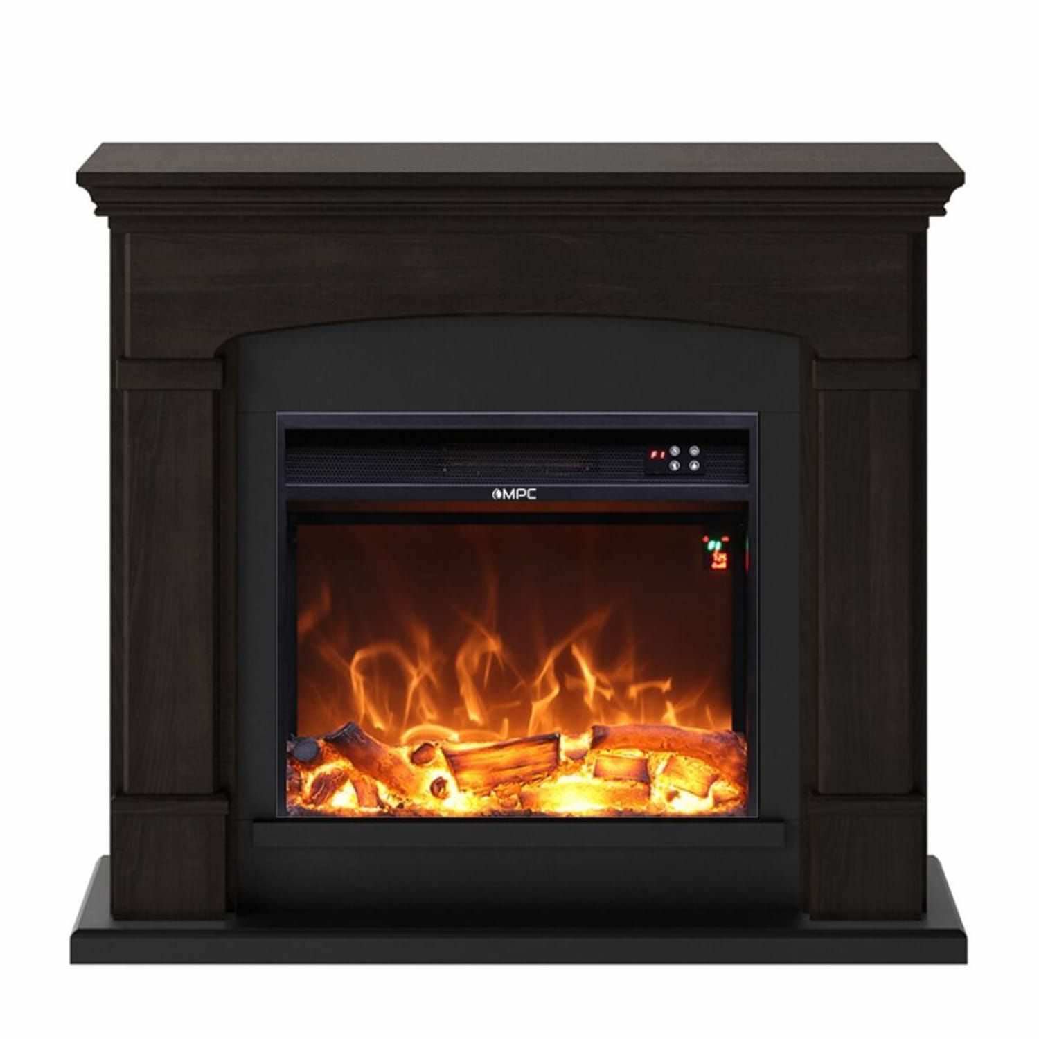 Caminetto Elettrico Wenge 1500w Con Effetto Fiamma Led