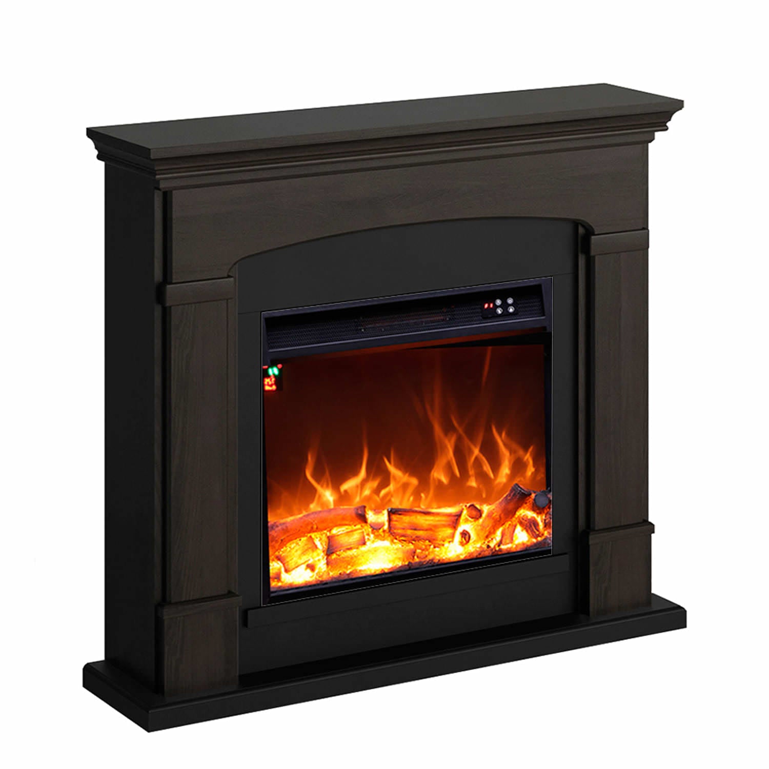 Caminetto Elettrico Wenge 1500w Con Effetto Fiamma Led