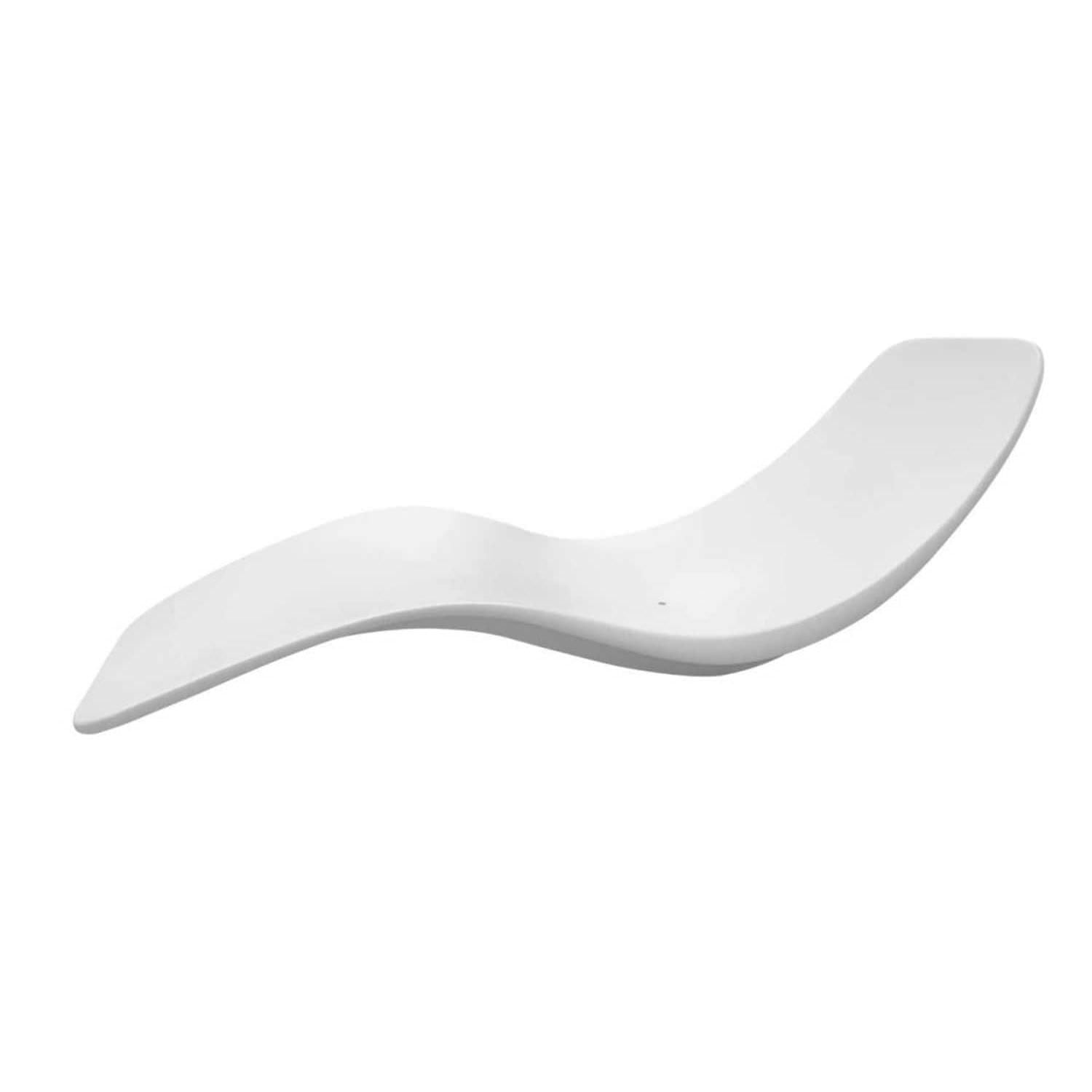 Chaise Longue Antares Bianca In Fibra Di Vetro Di Lusso