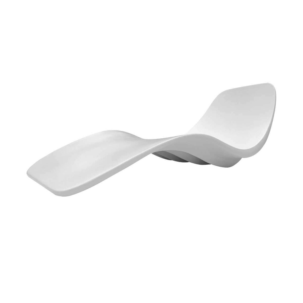 Chaise Longue Antares Bianca In Fibra Di Vetro Di Lusso