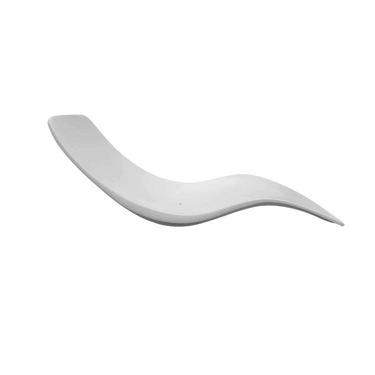 Chaise Longue Antares Bianca In Fibra Di Vetro Di Lusso