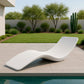 Chaise Longue Antares Bianca In Fibra Di Vetro Di Lusso