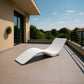 Chaise Longue Antares Bianca In Fibra Di Vetro Di Lusso