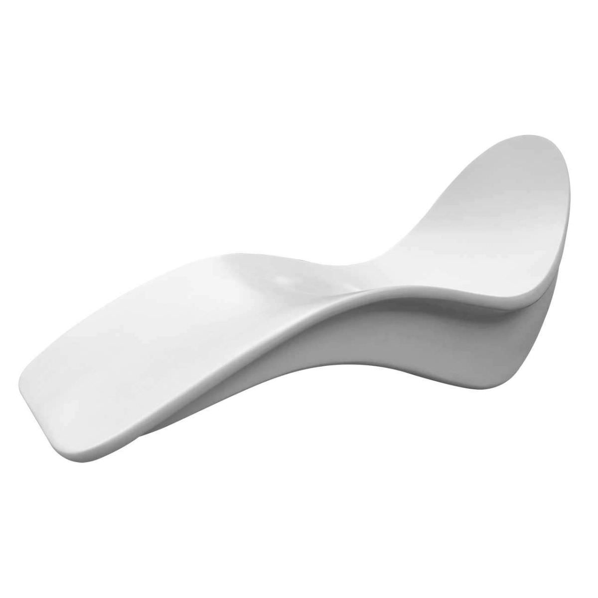 Chaise Longue Bianca In Vetroresina Sined Comfort e Design Per Interni Ed Esterni