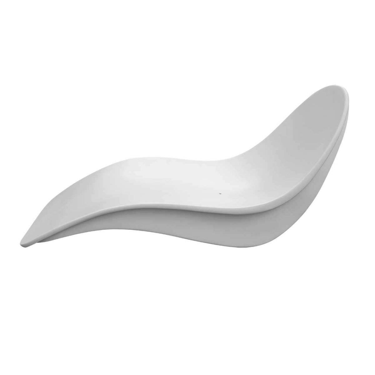 Chaise Longue Bianca In Vetroresina Sined Comfort e Design Per Interni Ed Esterni