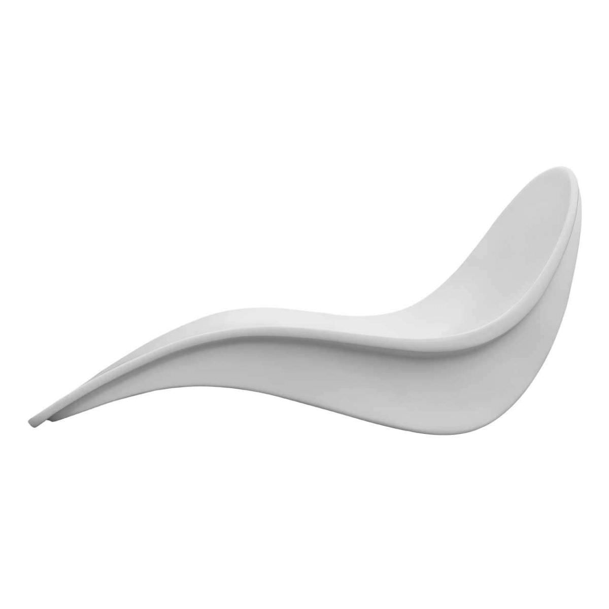 Chaise Longue Bianca In Vetroresina Sined Comfort e Design Per Interni Ed Esterni