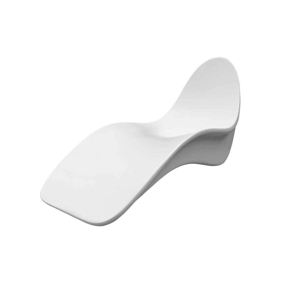 Chaise Longue Bianca In Vetroresina Sined Comfort e Design Per Interni Ed Esterni