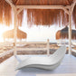 Chaise Longue Bianca In Vetroresina Sined Comfort e Design Per Interni Ed Esterni