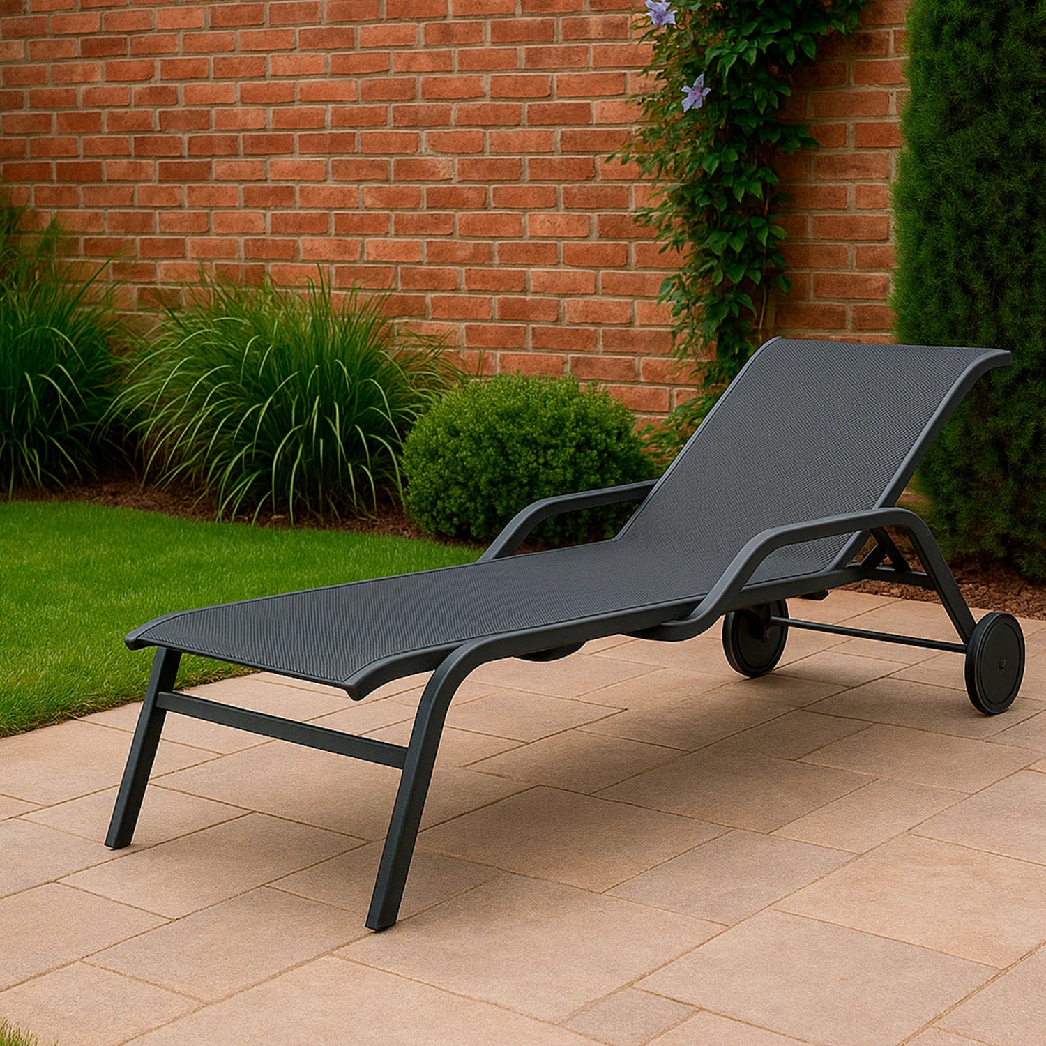 Chaise lounge arturo antracite eleganza e comfort per il tuo esterno