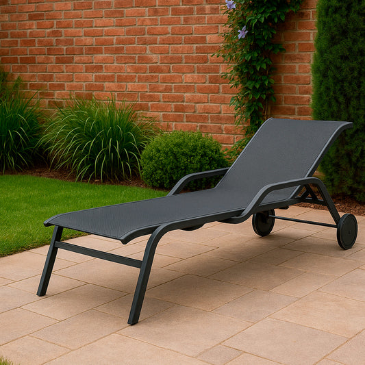 Chaise lounge arturo antracite eleganza e comfort per il tuo