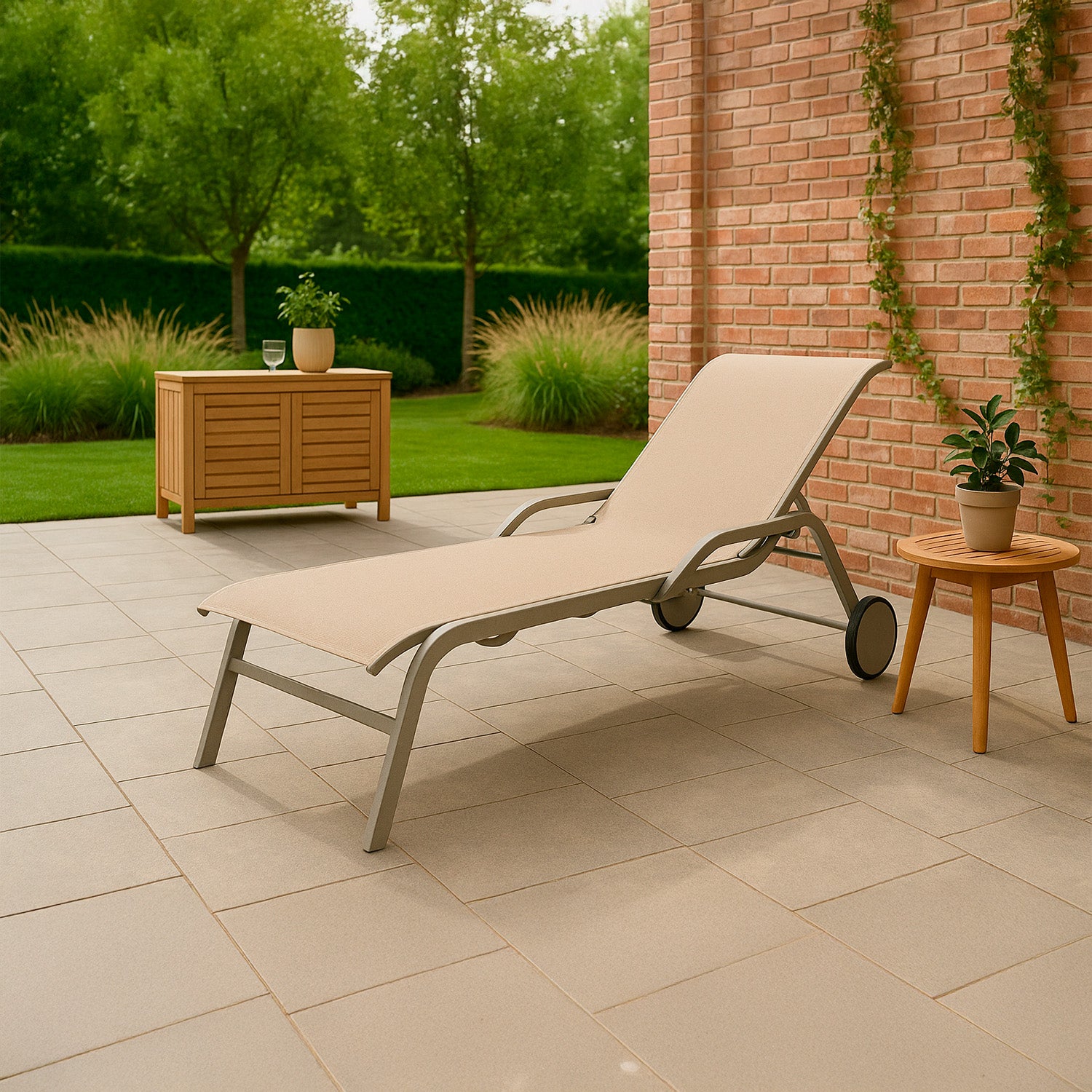 Chaise lounge arturo crema eleganza e comfort per il tuo spazio