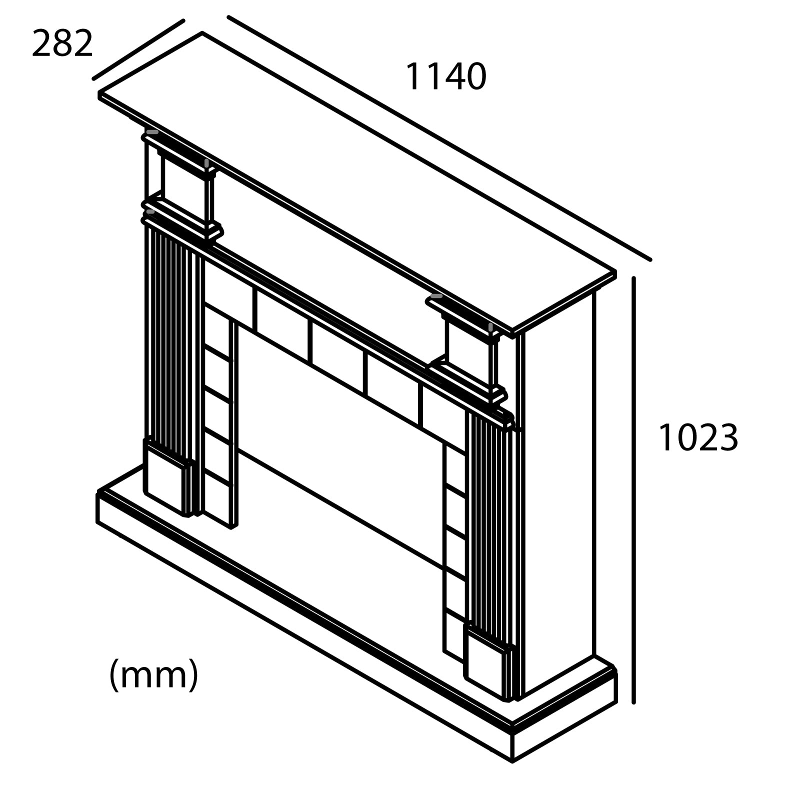 Cornice Grigia Per Camino In Legno Mdf Eleganza e Durabilita