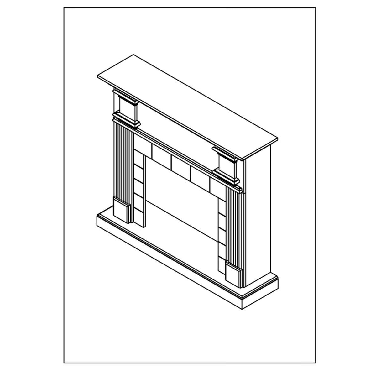 Cornice Grigia Per Camino In Legno Mdf Eleganza e Durabilita