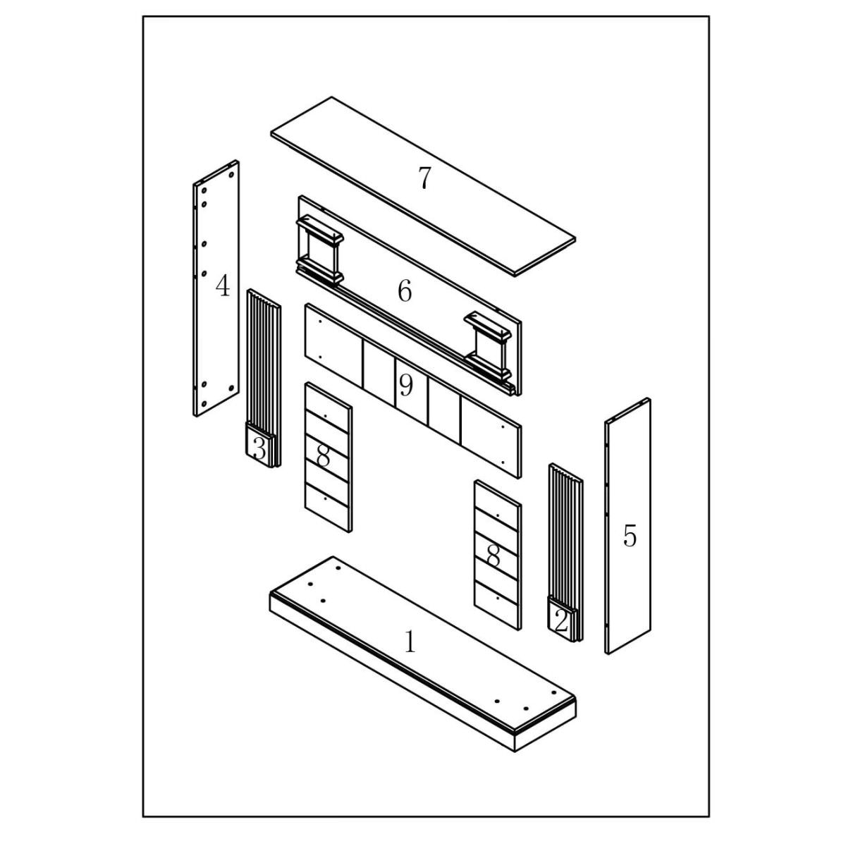 Cornice Grigia Per Camino In Legno Mdf Eleganza e Durabilita