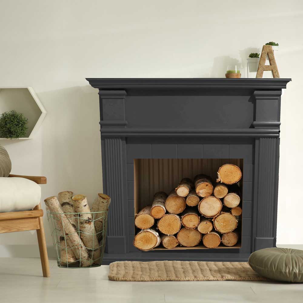Cornice Grigia Per Camino In Legno Mdf Eleganza e Durabilita