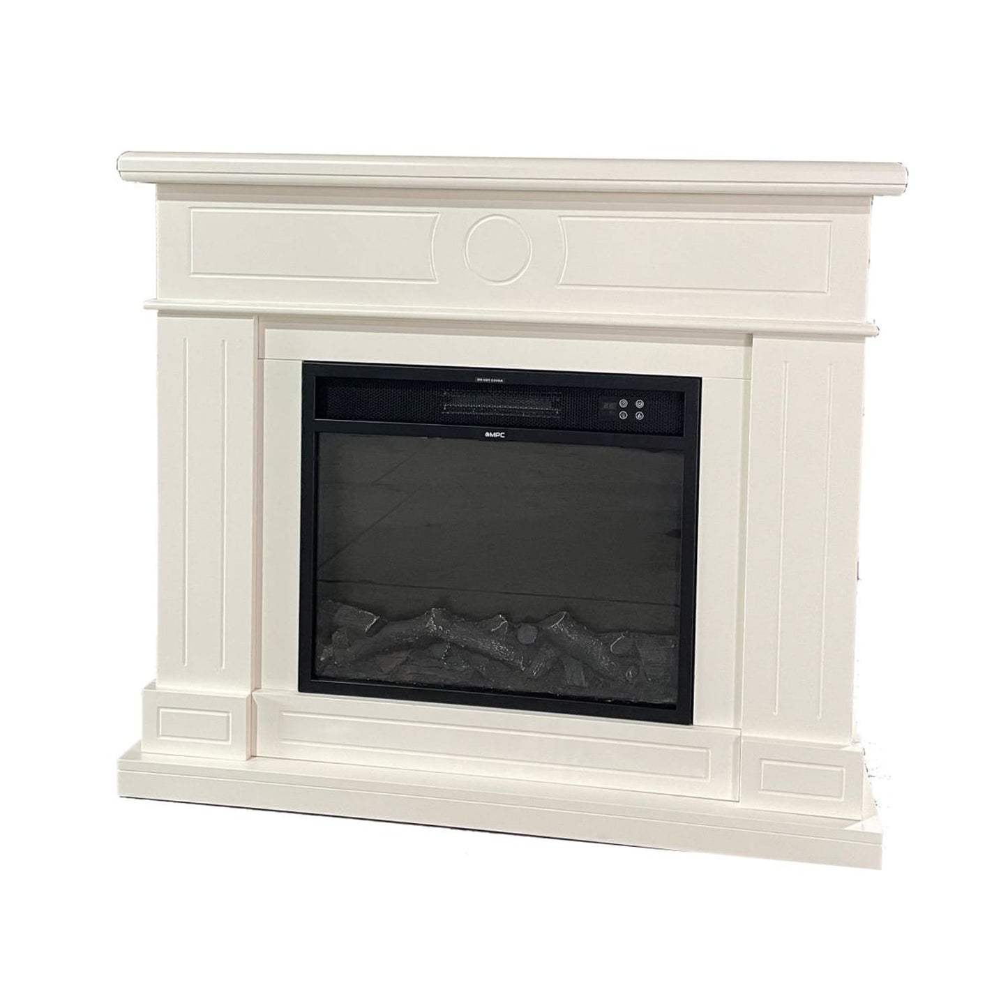 Cornice Lipari Bianco Crema Per Caminetto Elettrico
