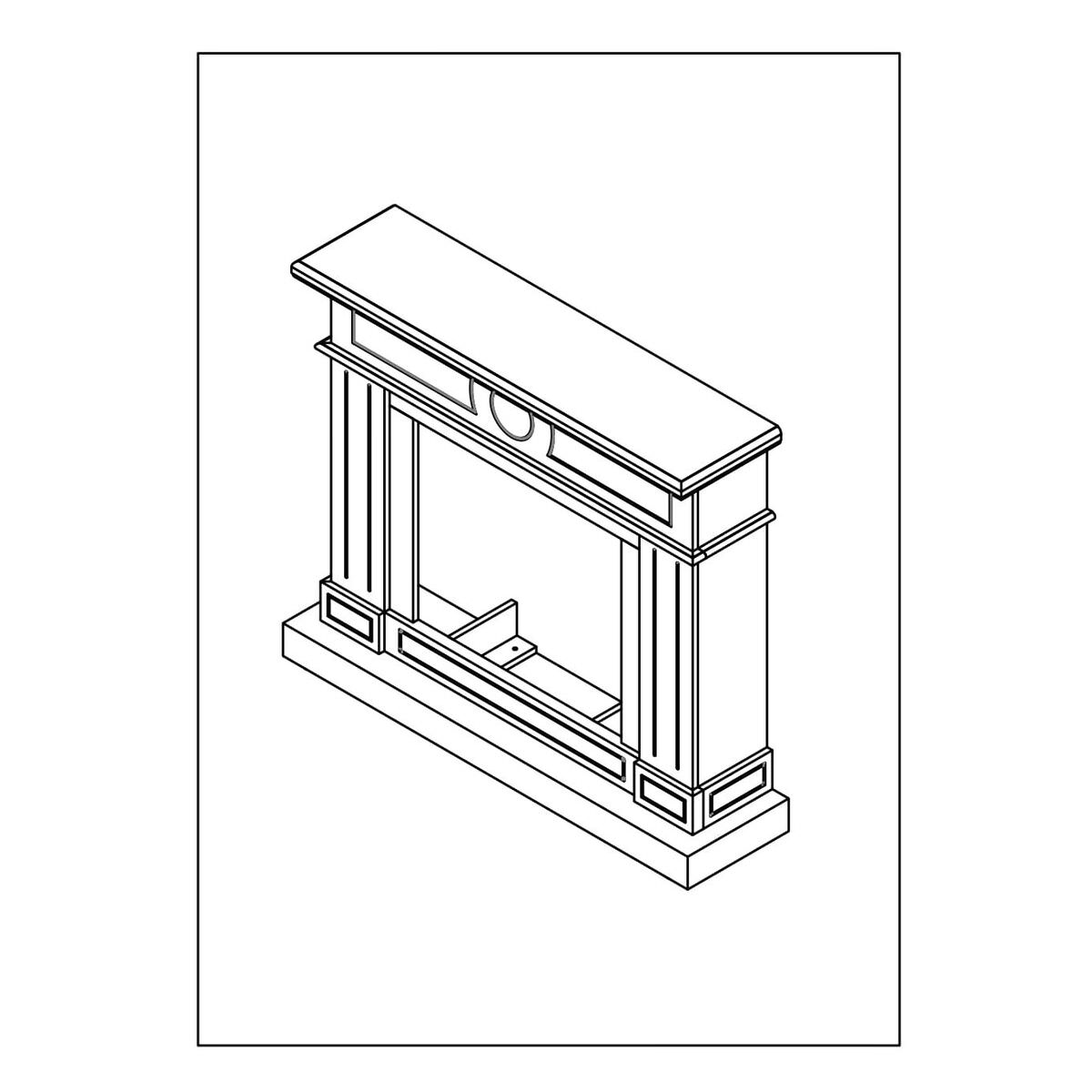Cornice Lipari Bianco Crema Per Caminetto Elettrico