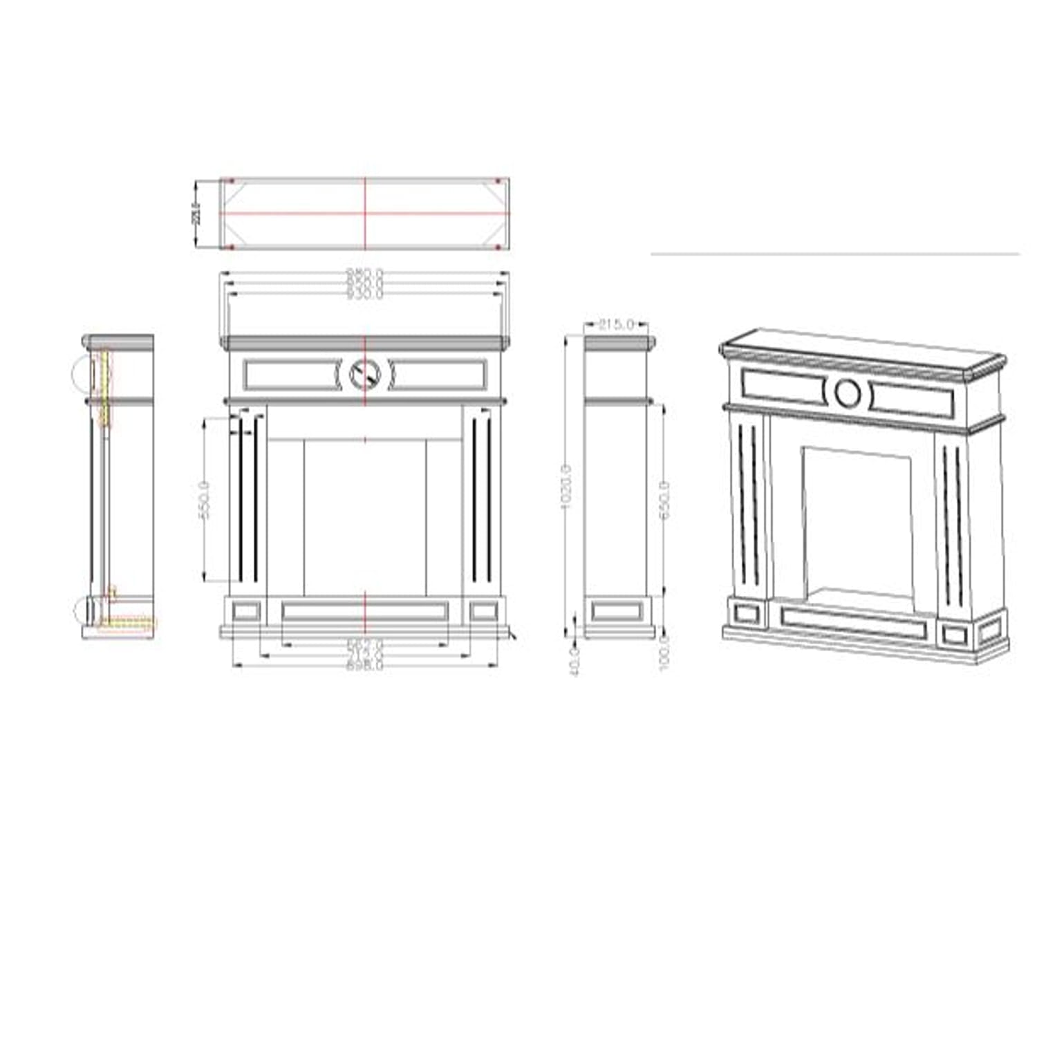 Cornice Grigia Per Caminetto Elettrico Eleganza e Qualita