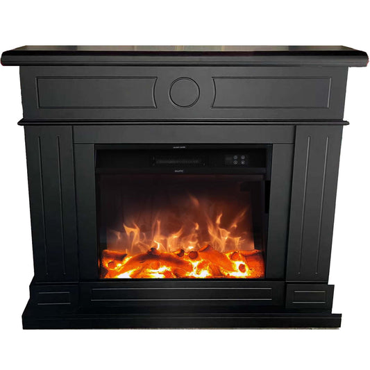Black Lipari Frame: Elegance and Quality for Your Fireplace