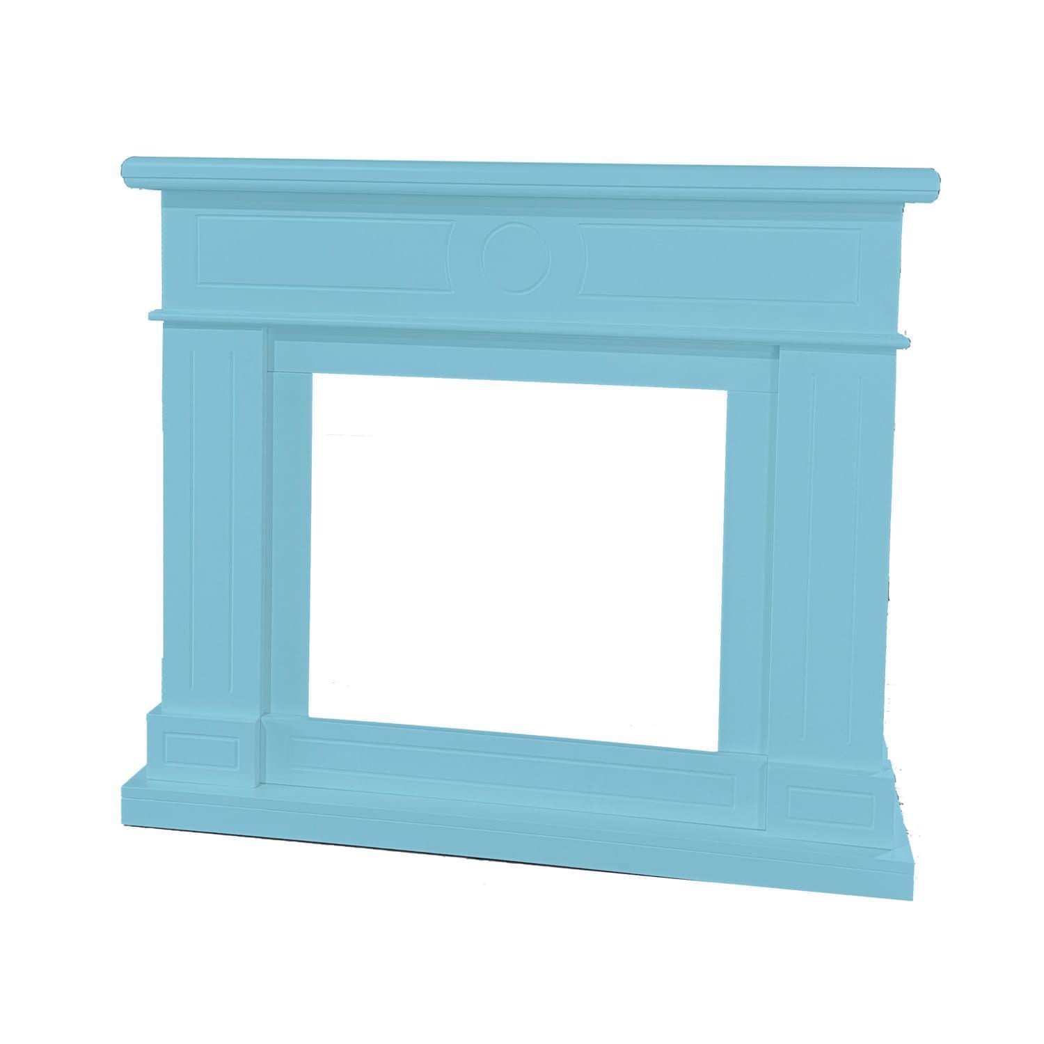 Cornice Blu Turchese Lipari Per Caminetto Elettrico