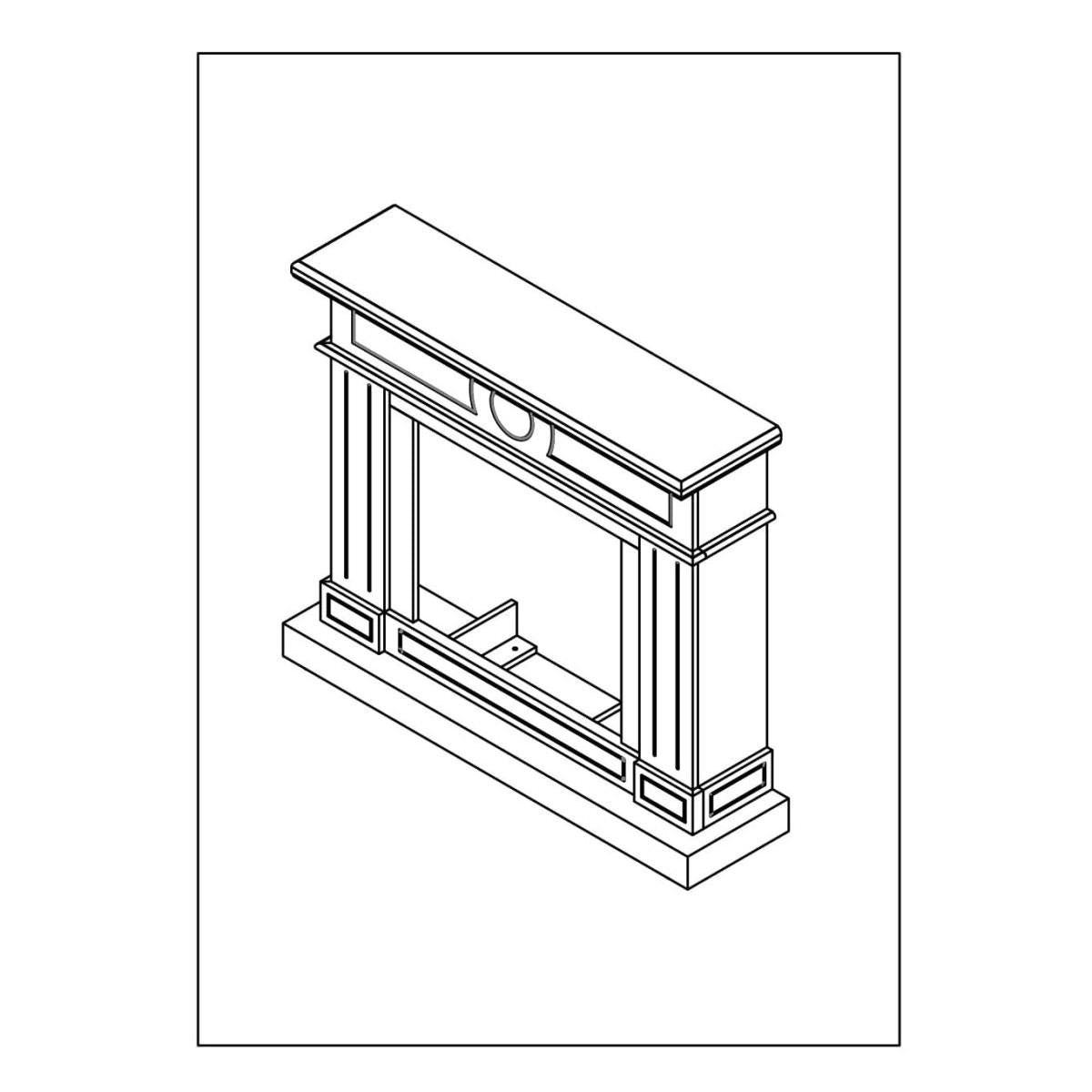 Cornice Blu Turchese Lipari Per Caminetto Elettrico