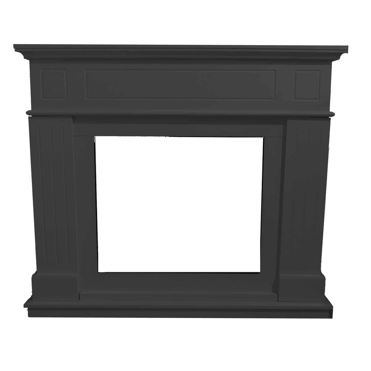 Cornice In Legno Grigio Scuro Per Camino Design Elegante e Resistente