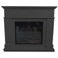 Cornice In Legno Grigio Scuro Per Camino Design Elegante e Resistente
