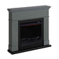 Cornice In Legno Grigio Scuro Per Camino Design Elegante e Resistente