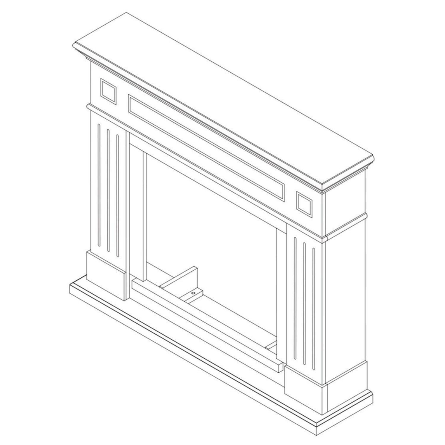Cornice In Legno Grigio Scuro Per Camino Design Elegante e Resistente