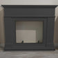 Cornice In Legno Grigio Scuro Per Camino Design Elegante e Resistente