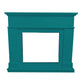 Cornice In Legno Blu Turchese Per Camino Eleganza e Qualita