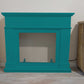 Cornice In Legno Blu Turchese Per Camino Eleganza e Qualita