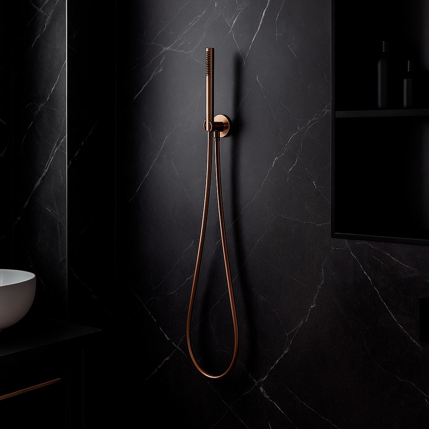 Kit doccino Sined in acciaio inox PVD oro rosa eleganza e funzionalita per ogni ambiente