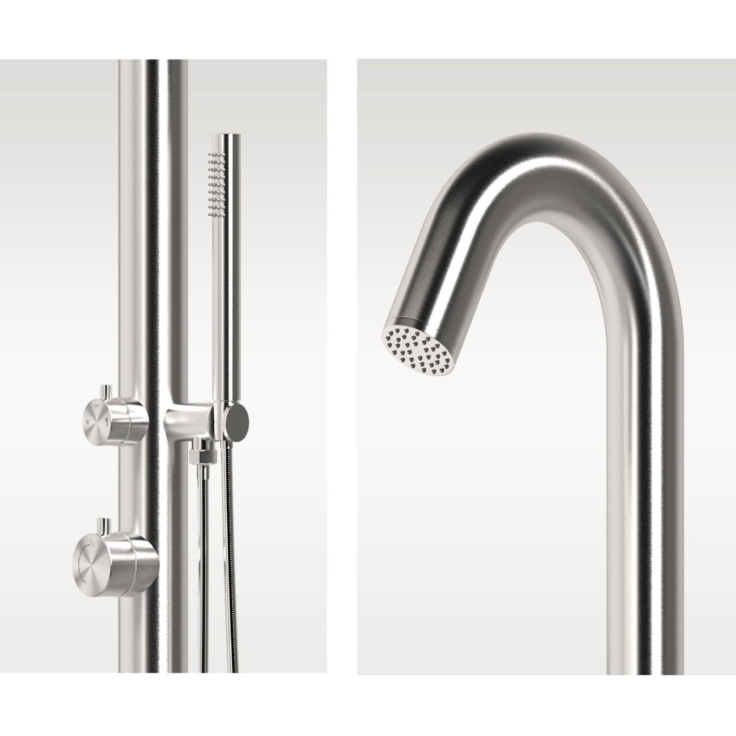 Doccia Esterna In Acciaio Inox Satinato Sined Alghero Eleganza Resistenza e Funzionalita Per Il Tuo Spazio Esterno Acquista Ora Con Spedizione Veloce e Garanzia Postvendita
