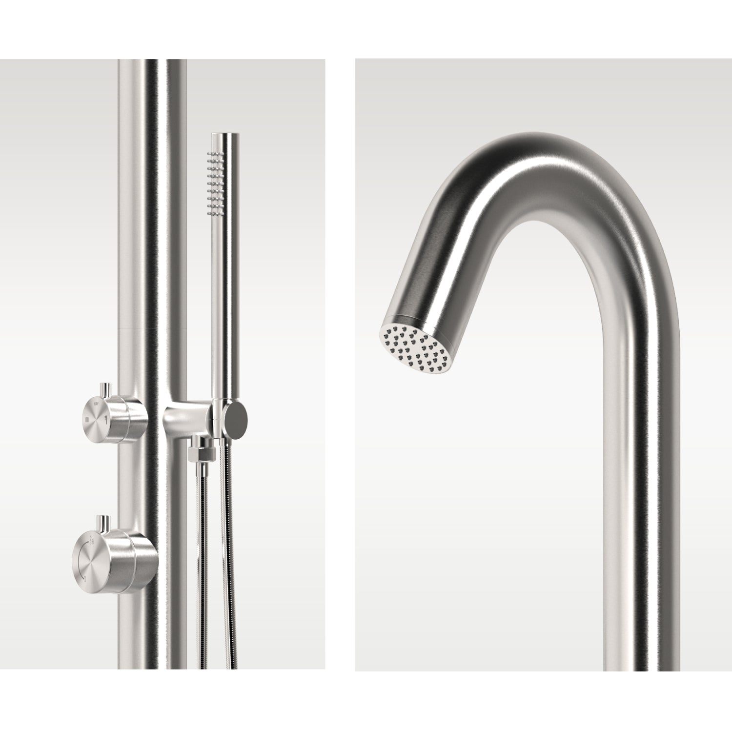 Doccia Esterna In Acciaio Inox Satinato Sined Alghero Eleganza Resistenza e Funzionalita Per Il Tuo Spazio Esterno Acquista Ora Con Spedizione Veloce e Garanzia Postvendita