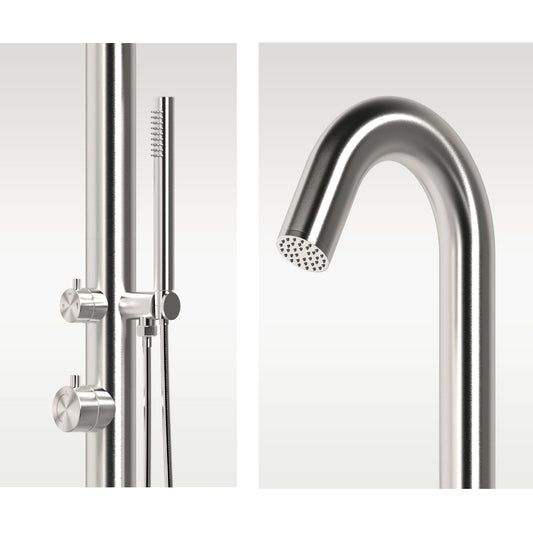 Doccia Esterna In Acciaio Inox Satinato Sined Alghero Eleganza Resistenza e Funzionalita Per Il Tuo Spazio Esterno Acquista Ora Con Spedizione Veloce e Garanzia Postvendita