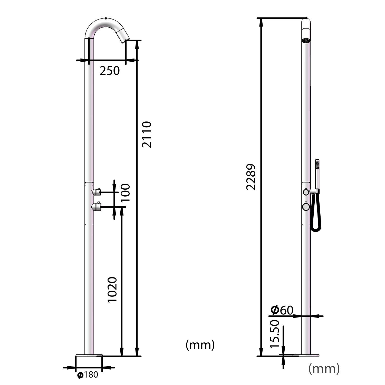 Doccia Esterna In Acciaio Inox Satinato Sined Alghero Eleganza Resistenza e Funzionalita Per Il Tuo Spazio Esterno Acquista Ora Con Spedizione Veloce e Garanzia Postvendita