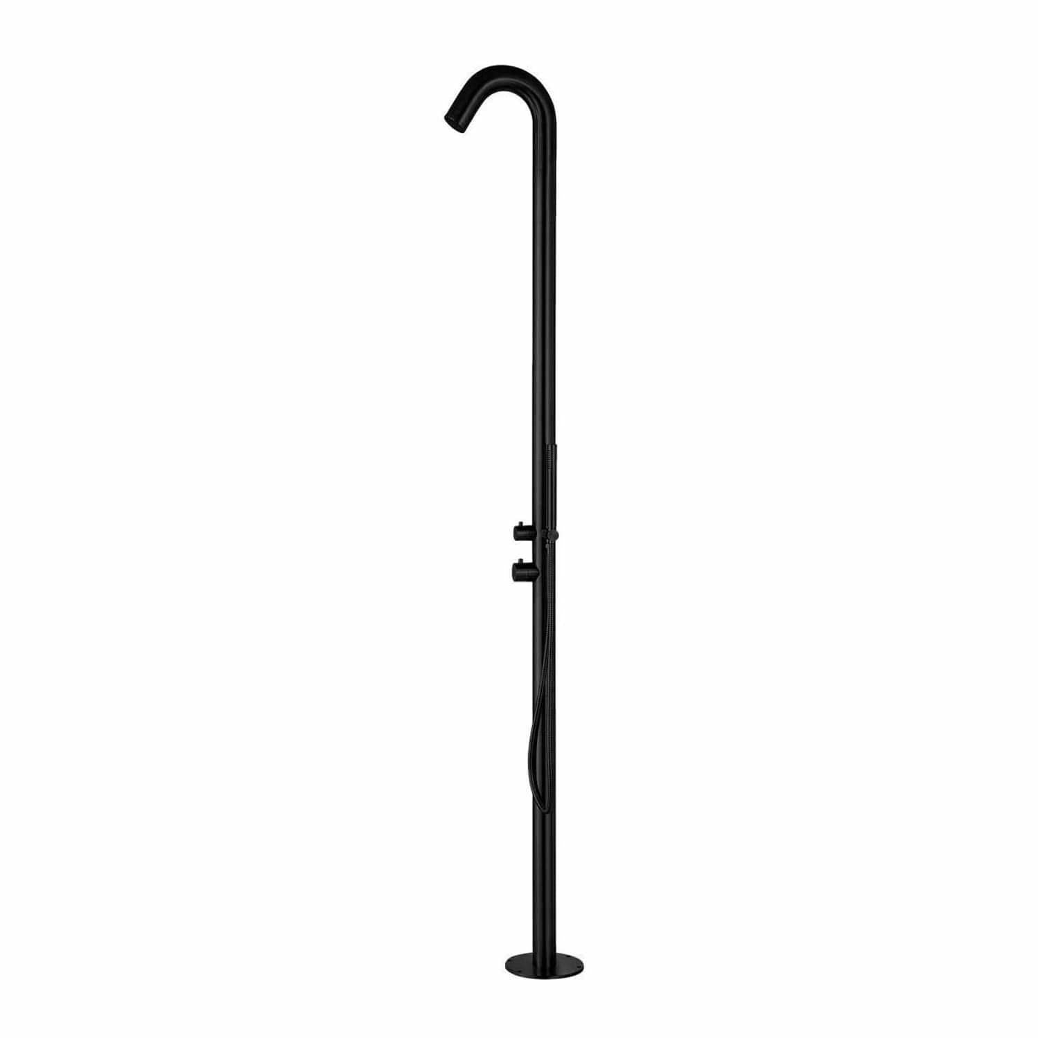 Doccia Da Giardino Nera In Acciaio Inox Aisi 316l Con Miscelatore e Doccetta Design Elegante e Resistente Per Esterni e Interni Acquista Ora Con Spedizione Gratuita e Garanzia Postvendita