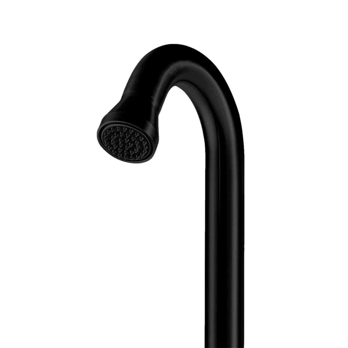 Doccia Nera In Acciaio Inox 316l Con Soffione e Doccino