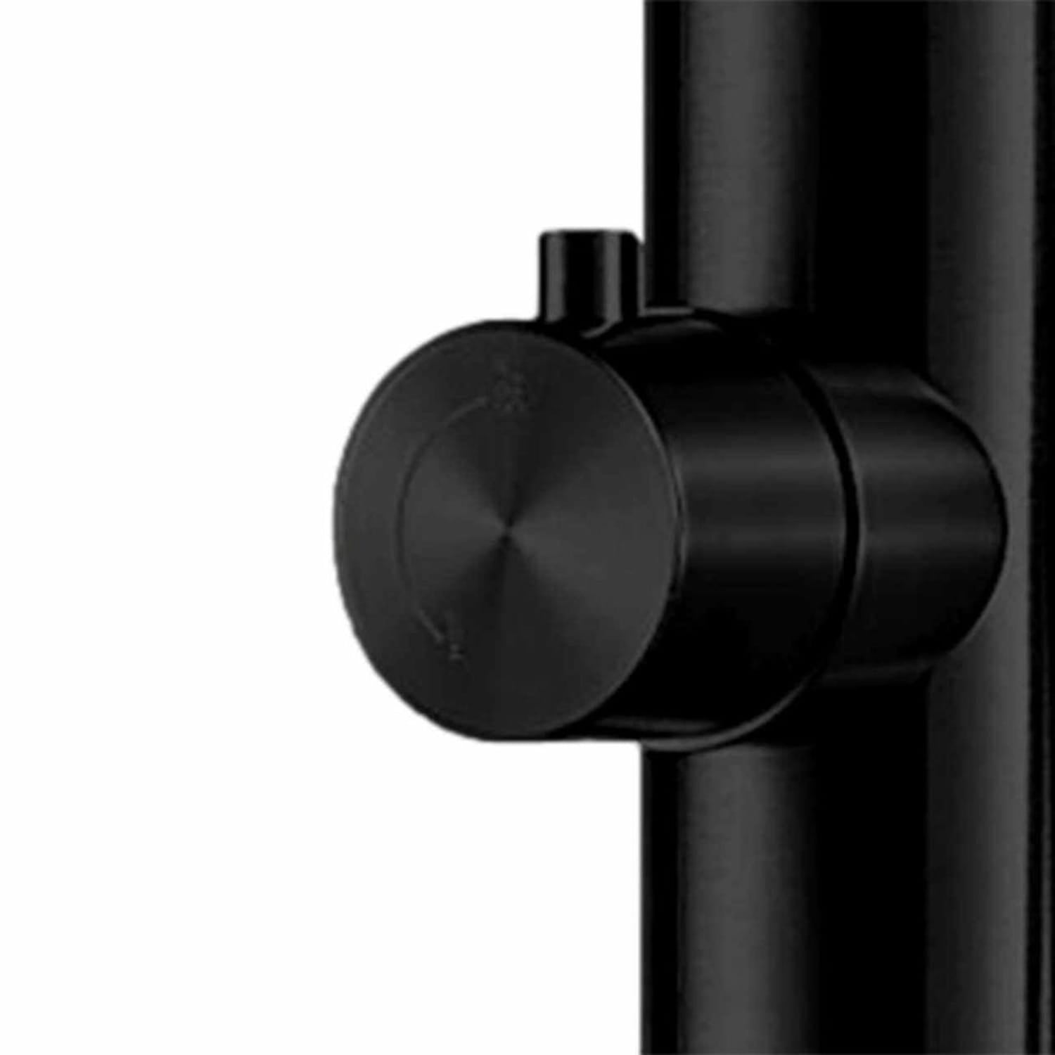 Doccia Nera In Acciaio Inox 316l Con Soffione e Doccino