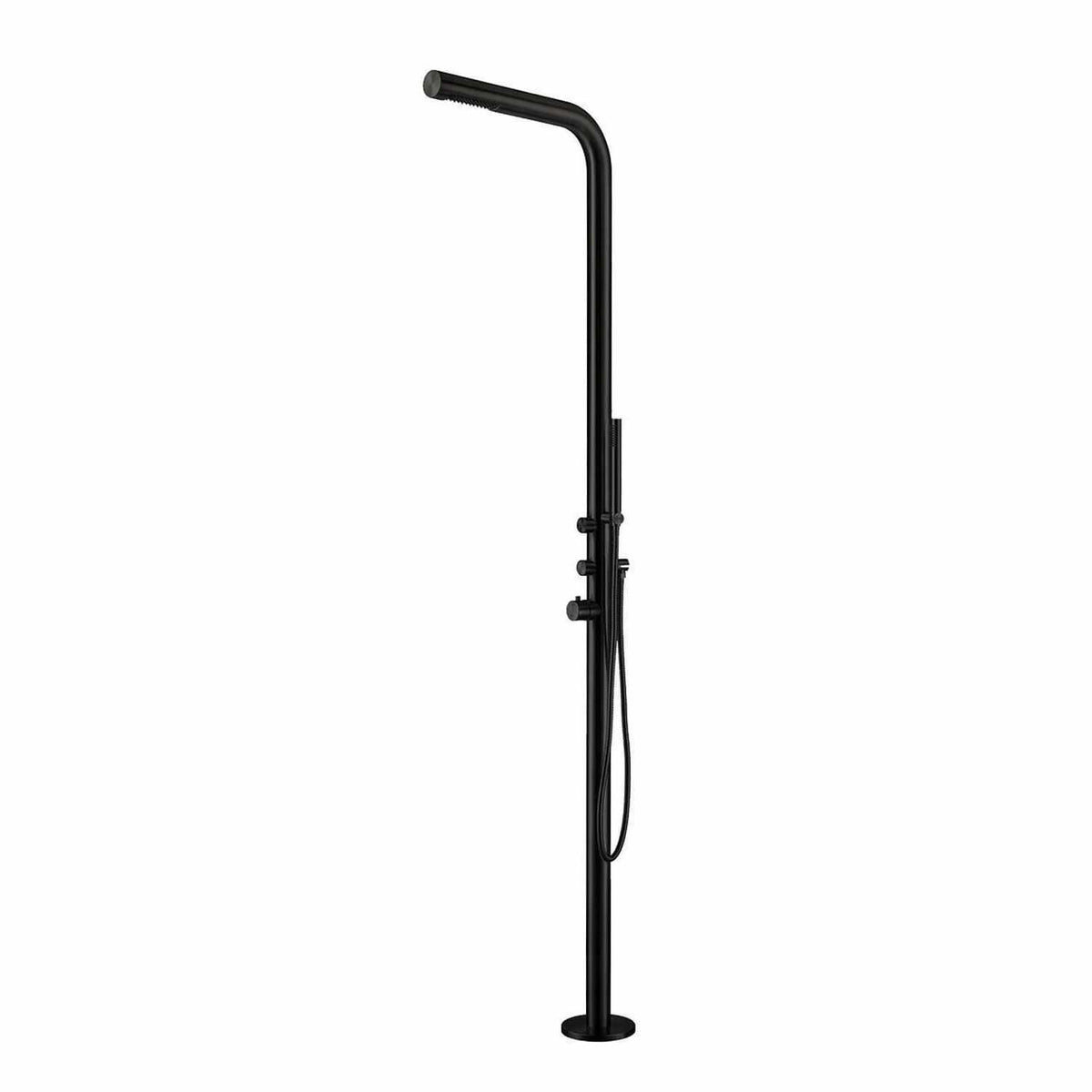 Doccia Esterna Budoni Nera In Acciaio Inox Aisi 316l