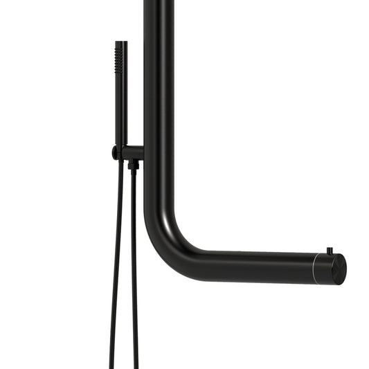 Doccia Cabras Nera In Acciaio Inox a Parete Eleganza e Resis