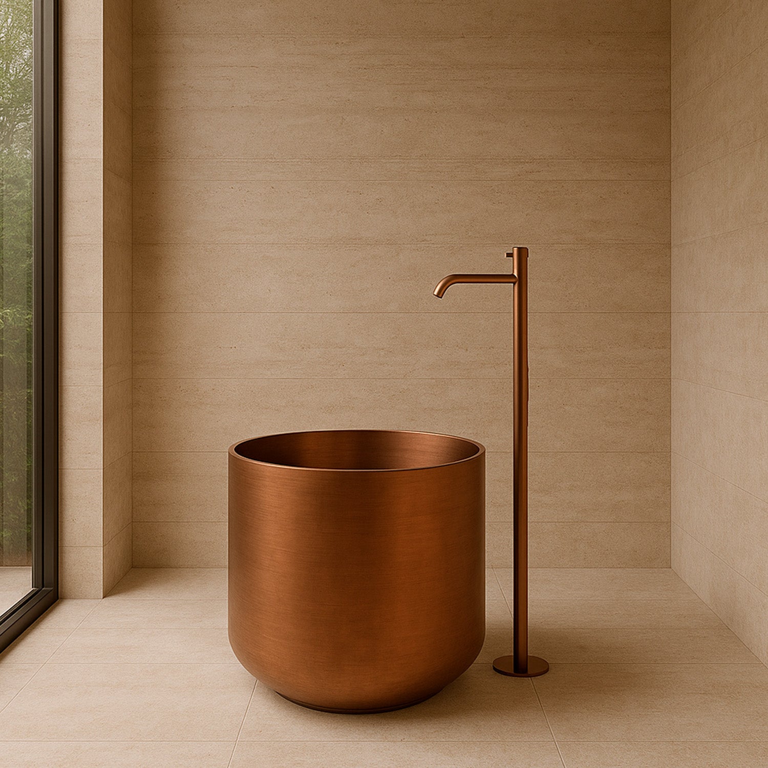 Minidoccia Slim Inox oro rosa eleganza e funzionalita per il tuo bagno