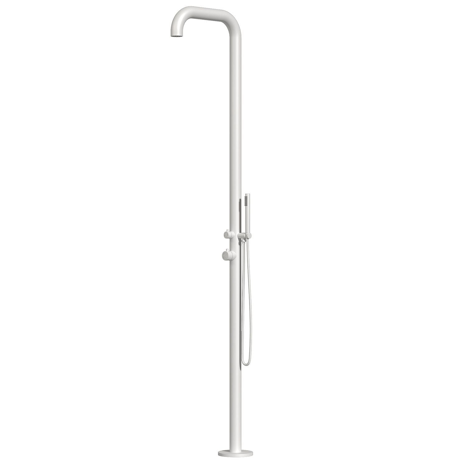 Doccia Chia Bianca Inox 316l Eleganza e Durabilita Per Esterni
