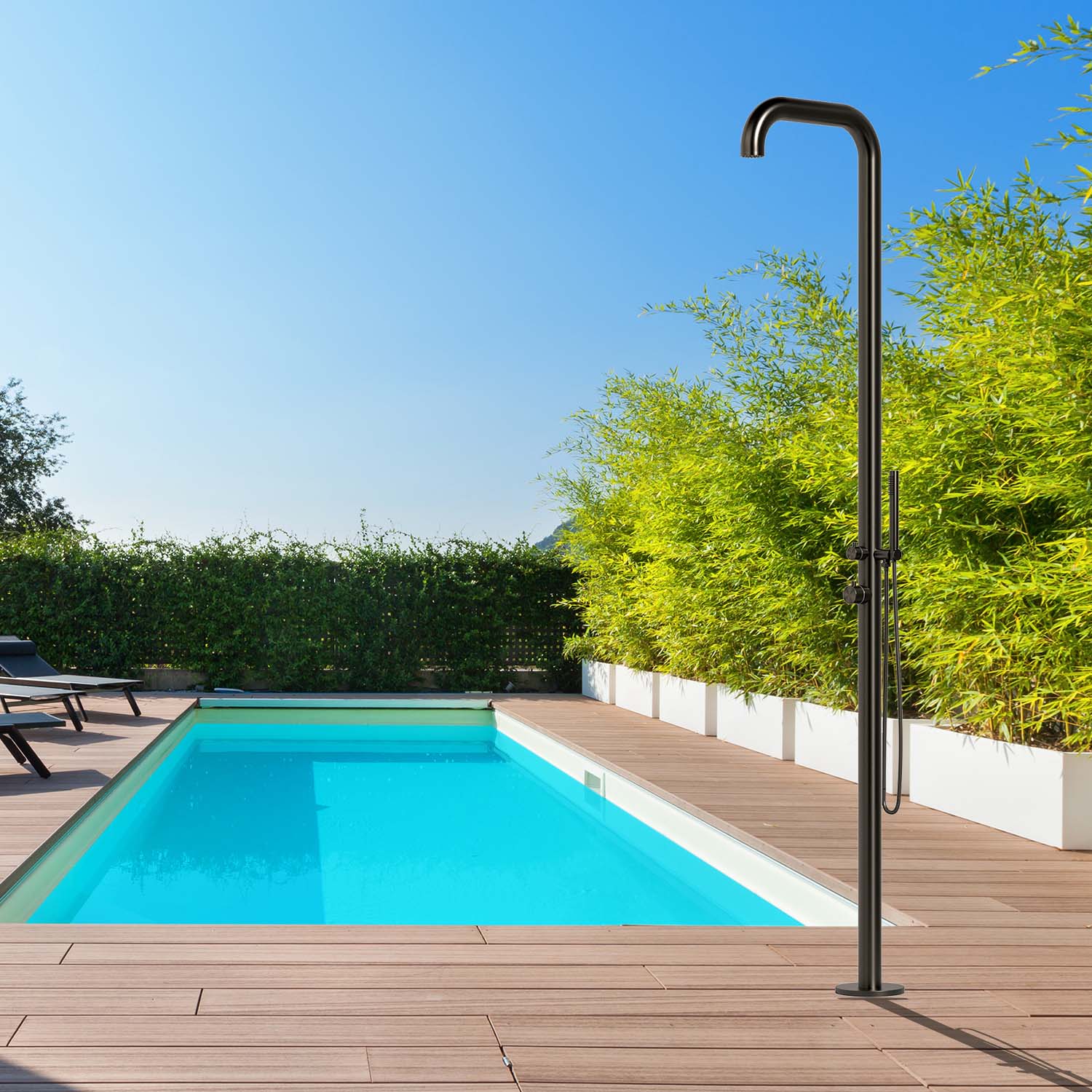 Doccia Inox Canna Di Fucile Per Esterni Design Elegante e Resistente